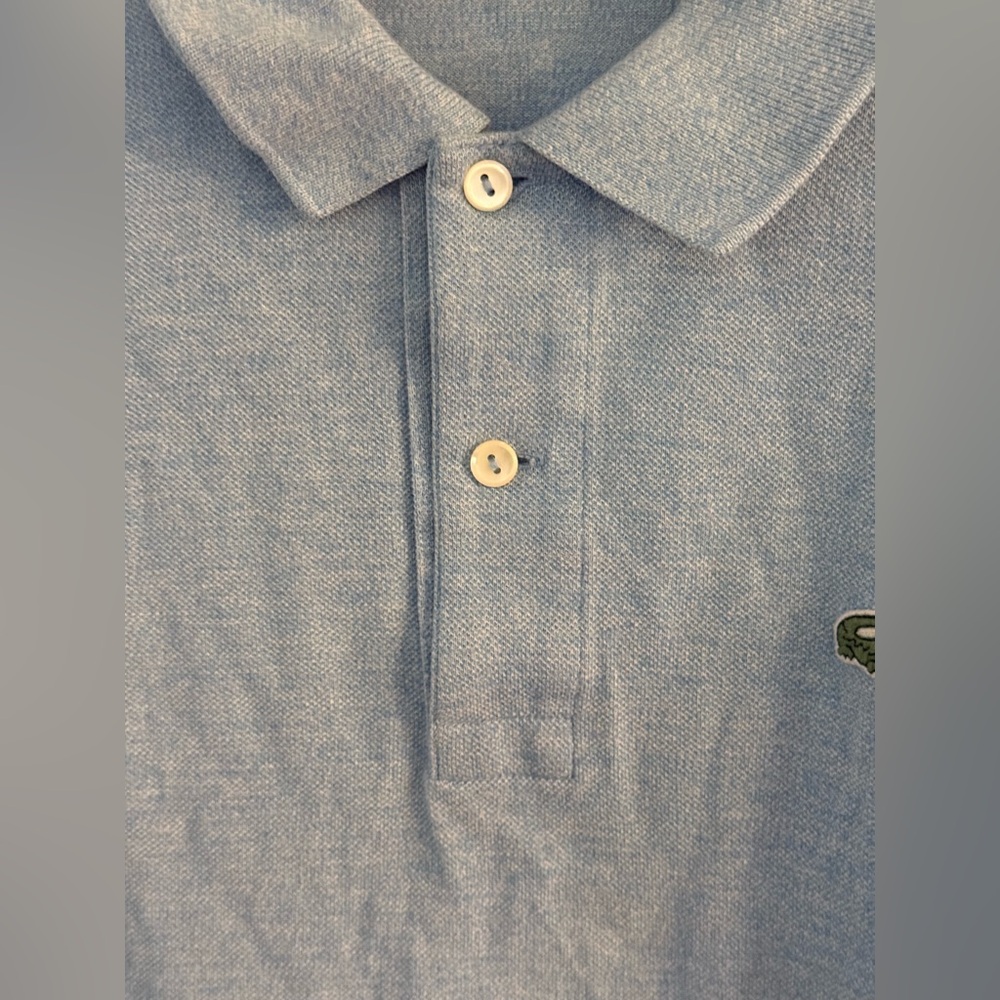 Vintage Lightly Worn Light Blue Men’s Classic Fit Lacoste Polo Size 4 - Picture 7 of 11